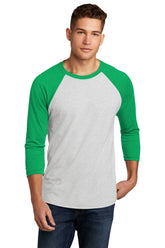 Next Level Apparel® Adult Tri-Blend 3/4-Sleeve Raglan Tee - Envy/ Hthr White - XS